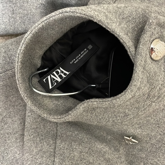 Zara gray military-esque pea coat - Picture 5 of 5